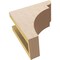 Ekena Millwork 4"W x 8"D x 8"H Classic Yorktown Rough Cedar Woodgrain TimberThane Corbel, Primed Tan CORUR04X08X08YORRCPR - alternate 4